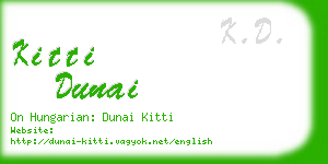 kitti dunai business card